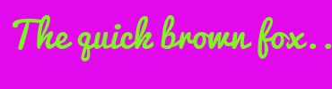 Image with Font Color 81F224 and Background Color E209ED